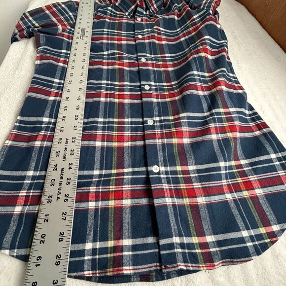 Mizzen+Main Spinnaker Collection Men Plaid Shirt Medium Trim Fit Button Down Red - Picture 8 of 8